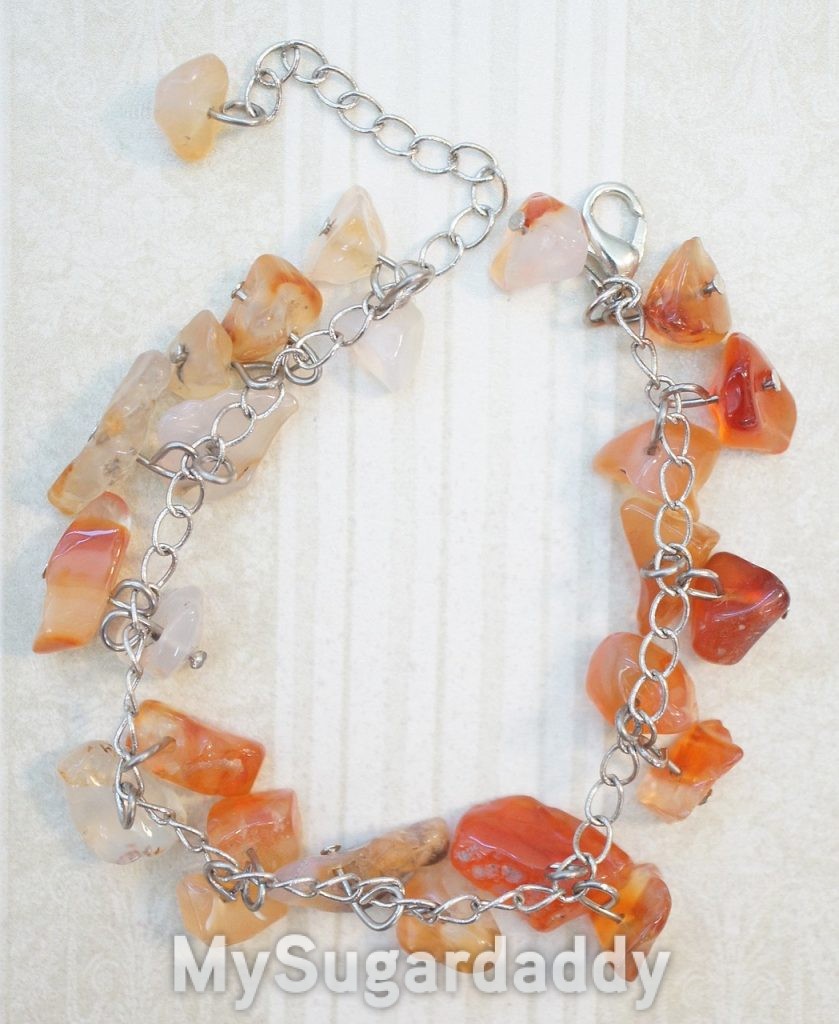 pietre dell'amore - corniola arancione bracciale