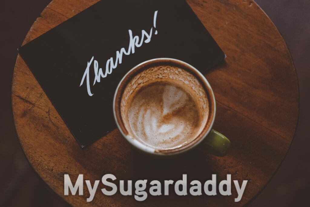 Conquistare uno Sugar Daddy tramite la gratitudine - grazie per il caffè cappuccino - thanks